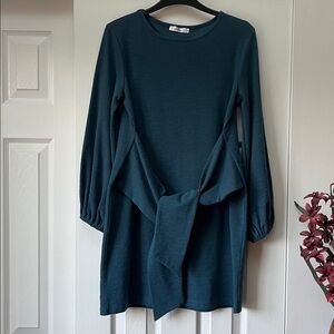 R. Vioimo’s Knitted Tie Waist Sweater Pencil Dress